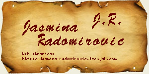 Jasmina Radomirović vizit kartica
